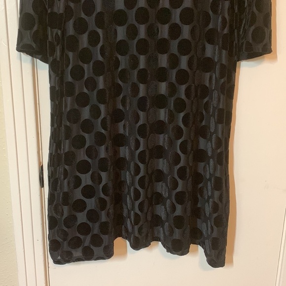 Byrn Walker Velvet Polka Dot MIDI Hester Shift Dress, M - Picture 6 of 8